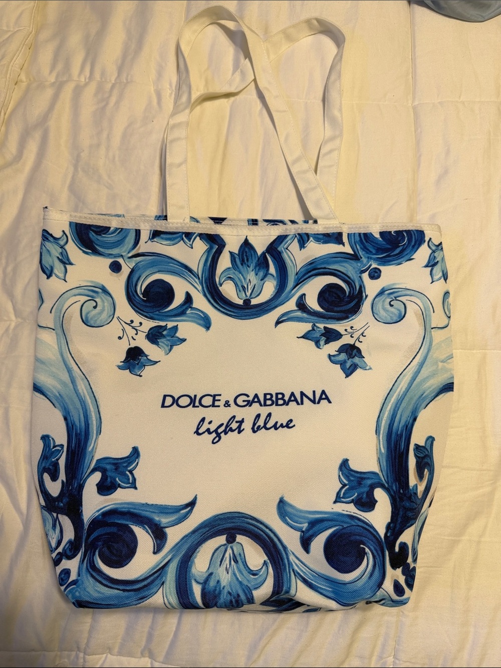 Dolce & Gabbana Light Blue cooler bag White Tote beach bag